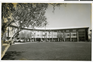 Photograph of exterior of the Aqueduct, Sands Hotel and Casino, Las Vegas, 1963