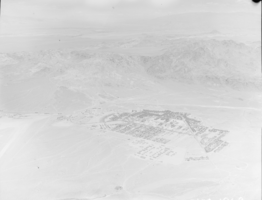 Film transparency showing aerial view of Boulder City, Nevada, circa 1931-1940s