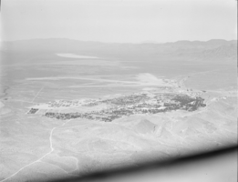 Film transparency showing an aerial view of Boulder City, Nevada, circa 1933-1940s