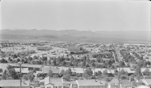 Film transparency showing streets of Boulder City, Nevada, circa 1933-1940s