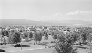 Film transparency showing streets of Boulder City, Nevada, circa 1933-1940s