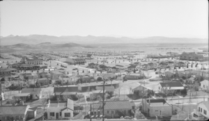 Film transparency showing streets of Boulder City, Nevada, circa 1933-1940s