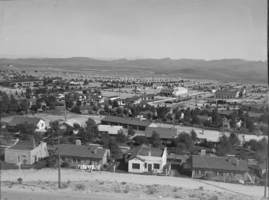 Film transparency showing streets of Boulder City, Nevada, circa 1933-1940s
