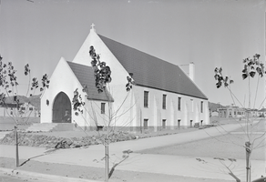 Film transparency of a general view of Boulder City, Nevada, circa 1933-1940s