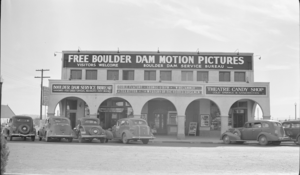 Film transparency of Boulder Dam Service Bureau Building, circa 1930s-1940s