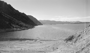 Film transparency showing Lake Mead, circa 1930s