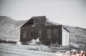 Film transparency showing a house in White Hills, Arizona, circa 1930s-1940s