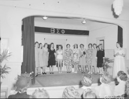 Film transparency of a Beta Sigma Phi fashion show, circa 1930s-1950s