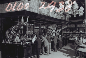 Film transparency of a bar, Golden Nugget Gambling Hall, Las Vegas, circa 1940s