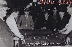 Film transparency of craps players in Las Vegas, circa 1920s to early 1950s