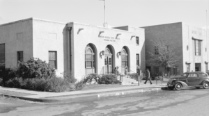 Film transparency of United States Post Office, Kingman, Arizona, circa mid-1940s