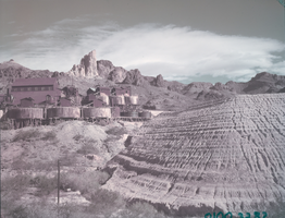 Film transparency of buildings at mines in Kingman, Arizona, circa late 1940s