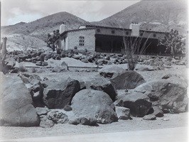 Film transparency of Scotty's Castle, Death Valley, California, circa mid-late 1920s