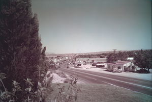 Film transparency of downtown Barstow, California, circa 1940s