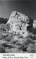 Postcard of rock formation named Bee Hive, Valley of Fire, Nevada, circa 1930s-1950s