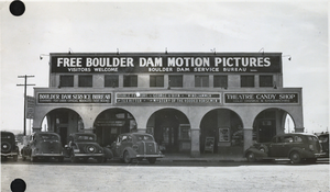 Postcard of Servive Bureau, Boulder City, circa 1930-1939