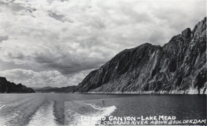 Postcard of Iceberg Canyon, Lake Mead, circa 1935-1950
