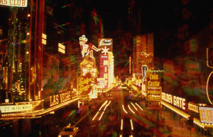 Slide of neon signs on Fremont Street, Las Vegas, circa 1980s