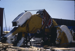 Slide of the Young Electric Sign Company (YESCO) sign graveyard, Las Vegas, 1986