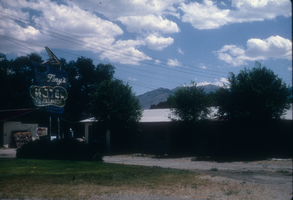 Slide of Tiny's Motel and its neon sign, Winnemucca, Nevada, 1986