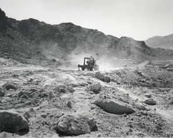 Photograph of road construction, Boulder City, Nevada, April 10, 1931