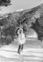 Film transparency of a man near Mount Charleston, Nevada, circa 1930s-1940s