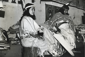 Photograph of Imogene Domingo and Ilee Castillo at the Helldorado Parade, Las Vegas, circa 1930s