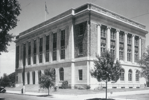 Slide of the United States Post Office, Las Vegas, circa 1914-1940