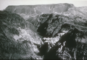 Slide of the beginning of a 5000-hole blast, Hoover Dam, circa early 1930s