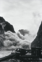 Slide of canyon blasts, Hoover Dam, circa early 1930s