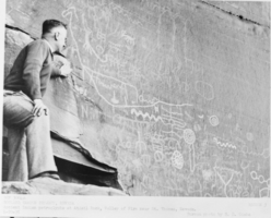 Film transparency of petroglyphs at Valley of Fire, Nevada, April 20, 1935