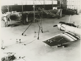 Black-and-white photograph of the Las Vegas Flexible Gunnery School, Nevada, circa 1940s-1950s