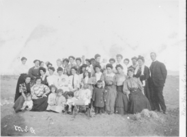 Photographic transparency of a church group, Las Vegas, 1907
