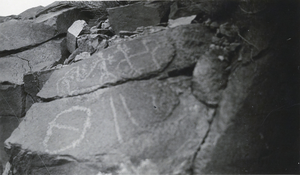 Photograph of petroglyphs, circa mid 1970s