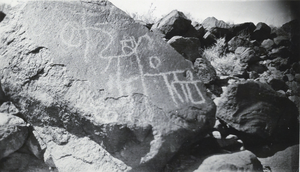 Photograph of petroglyphs, circa mid 1970s