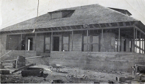Photograph of the Eglington house under construction, Las Vegas, circa 1911-1912