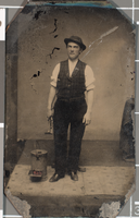Tintype photograph of an unidentified man, circa 1850s-1860s