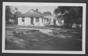 Black-and-white photograph of the Stocker residence, Las Vegas, Nevada, August 13, 1947