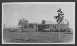 Black-and-white photograph of Harold Stocker residence, Las Vegas, Nevada, circa 1950s-early 1960s