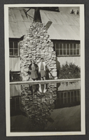 Black-and-white photograph of Mayme Stocker and Nora VanLuvanee, Mount Charleston, Nevada, circa 1910-1930s