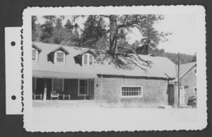 Black-and-white photograph of a home at unknown location, circa 1910-1930s