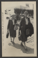 Photograph of Mayme Stocker and an unidentified woman in Europe, circa 1940s