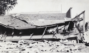 Photograph of ruins of Ball's Grocery Store, Las Vegas, Nevada, circa 1906