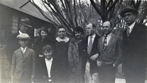 Photograph of a group people standing outside, Las Vegas, Nevada, circa 1915 to 1920s