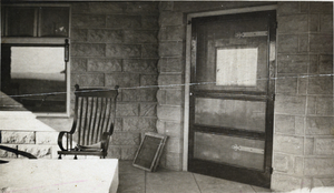 Photograph of the porch at the Squires home in Las Vegas, circa 1906