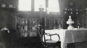 Photograph of the Squires's dining room, Las Vegas, circa 1906