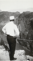 Photograph of a man over Black Canyon, Colorado, 1931