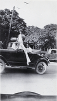 Photograph of the Fremont Street parade procession, Las Vegas, circa 1920s