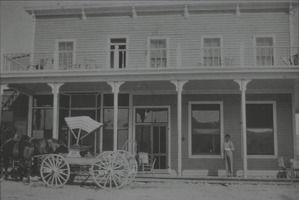 Slide of Montgomery Hotel, Beatty, Nevada, 1906