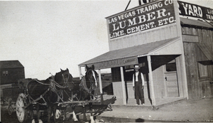 Photograph of the Las Vegas Trading Company store, Las Vegas, circa 1905
